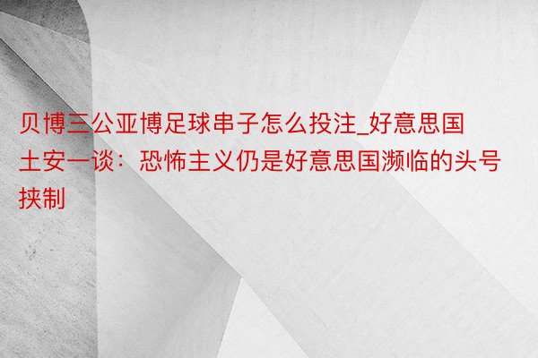 贝博三公亚博足球串子怎么投注_好意思国土安一谈：恐怖主义仍是好意思国濒临的头号挟制